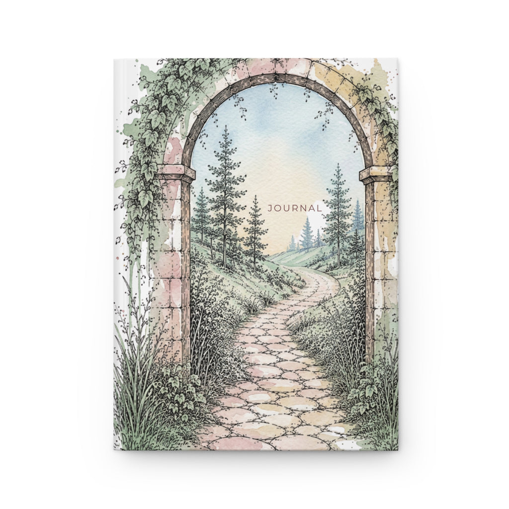 The Path Beyond Hardcover Journal | Botanical Watercolor Lined Notebook