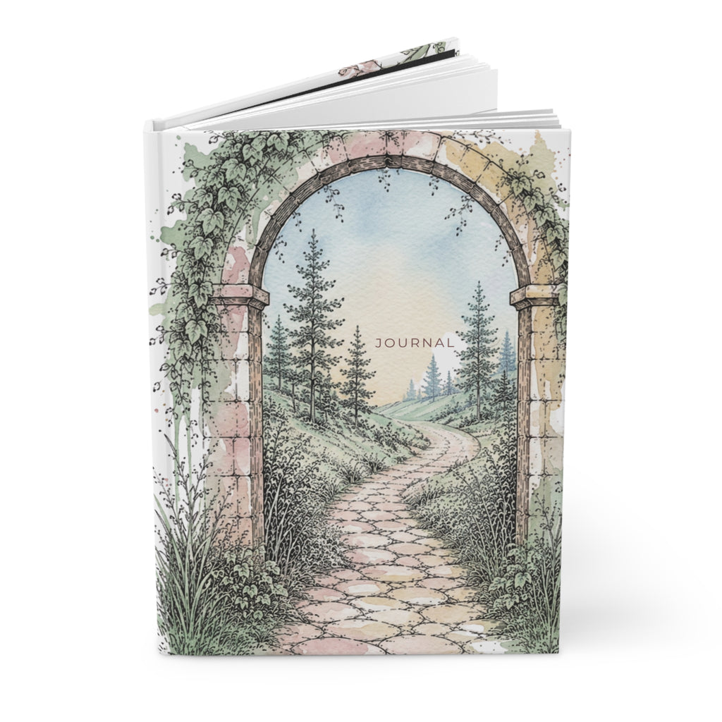 The Path Beyond Hardcover Journal | Botanical Watercolor Lined Notebook