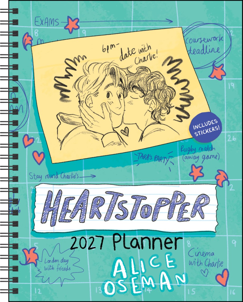 Heartstopper 12-Month 2027 Weekly/Monthly Planner Calendar with Bonus Stickers
